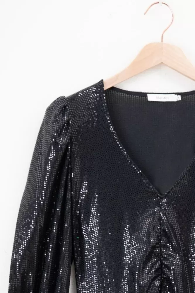 Dames Jurken-EGlitterjurkMetPailletten