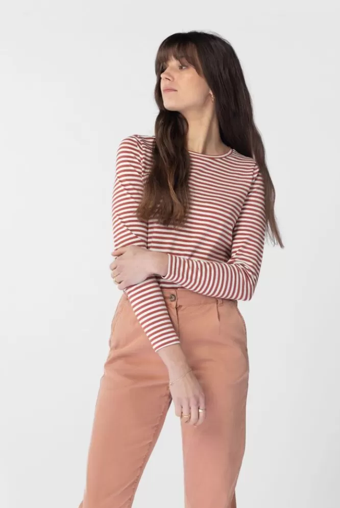 Dames T-Shirts En Tops-GestreeptT-Shirt