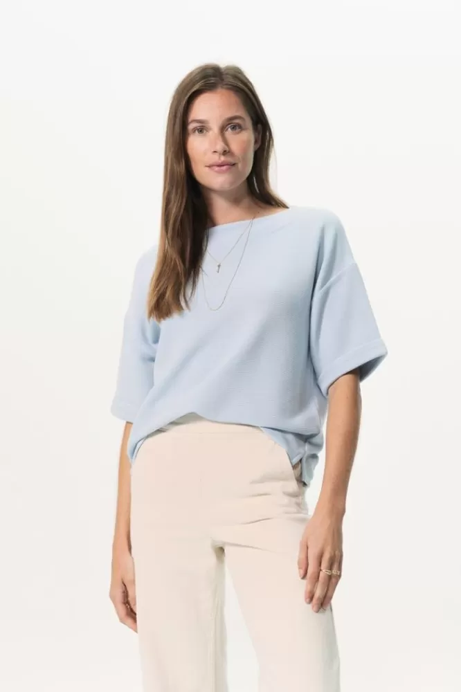 Dames T-Shirts En Tops-IjsblauwHeavyJerseyT-Shirt
