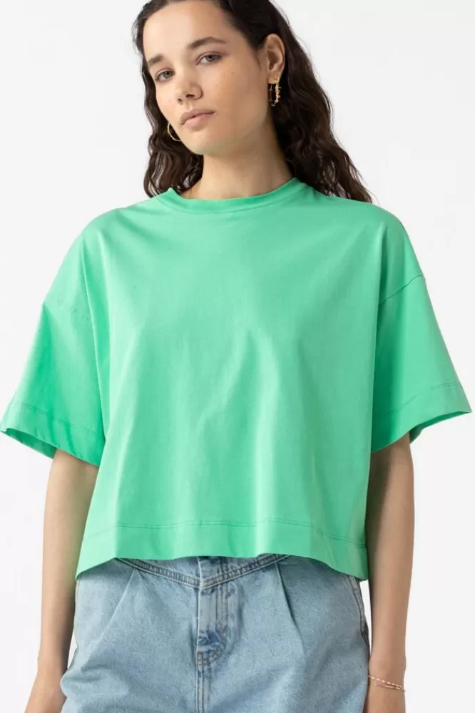 Dames T-Shirts En Tops-JerseyCroppedT-Shirt