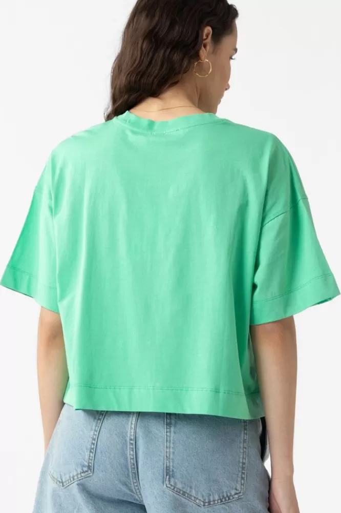 Dames T-Shirts En Tops-JerseyCroppedT-Shirt