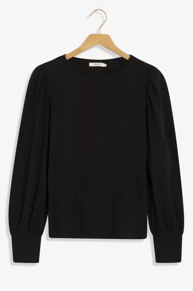 Dames T-Shirts En Tops-JerseyT-ShirtMetPofmouwen
