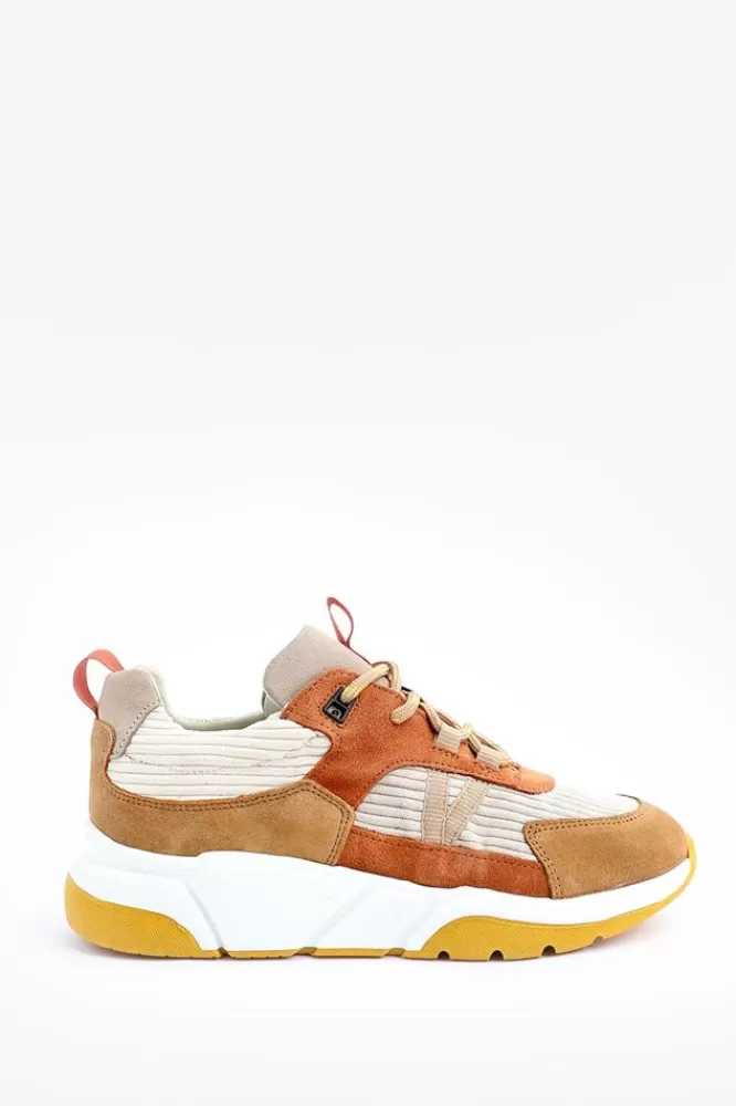 Dames Schoenen-LichtESuedeSneakersMetGeleDetails