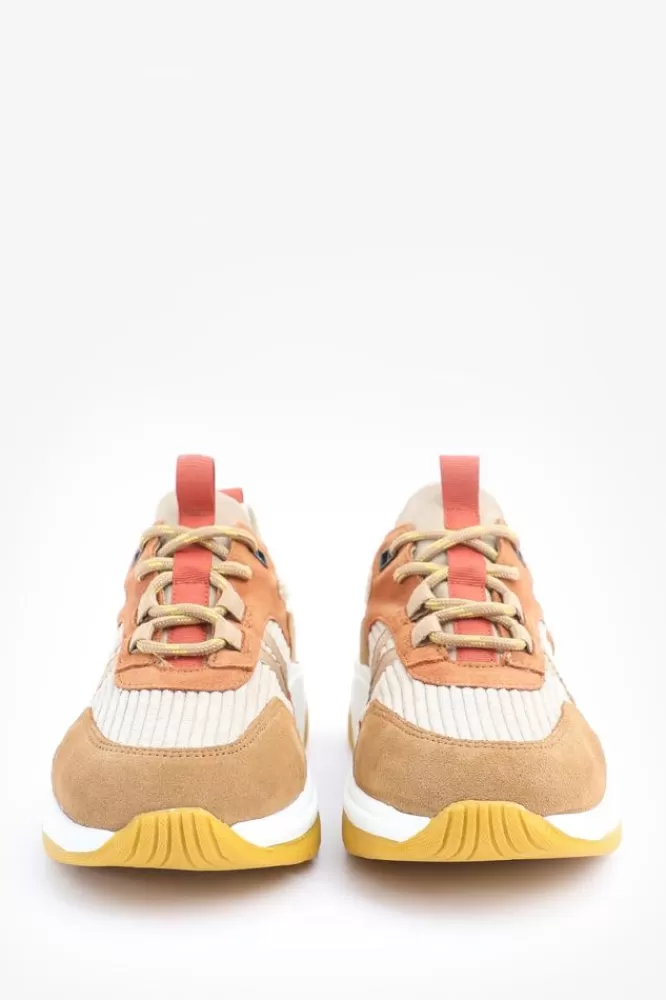 Dames Schoenen-LichtESuedeSneakersMetGeleDetails