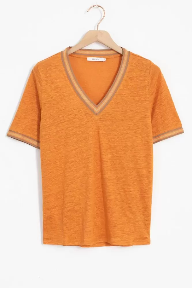 Dames T-Shirts En Tops-LinnenT-Shirt