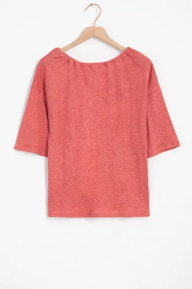 Dames T-Shirts En Tops-LinnenT-ShirtMetStrik
