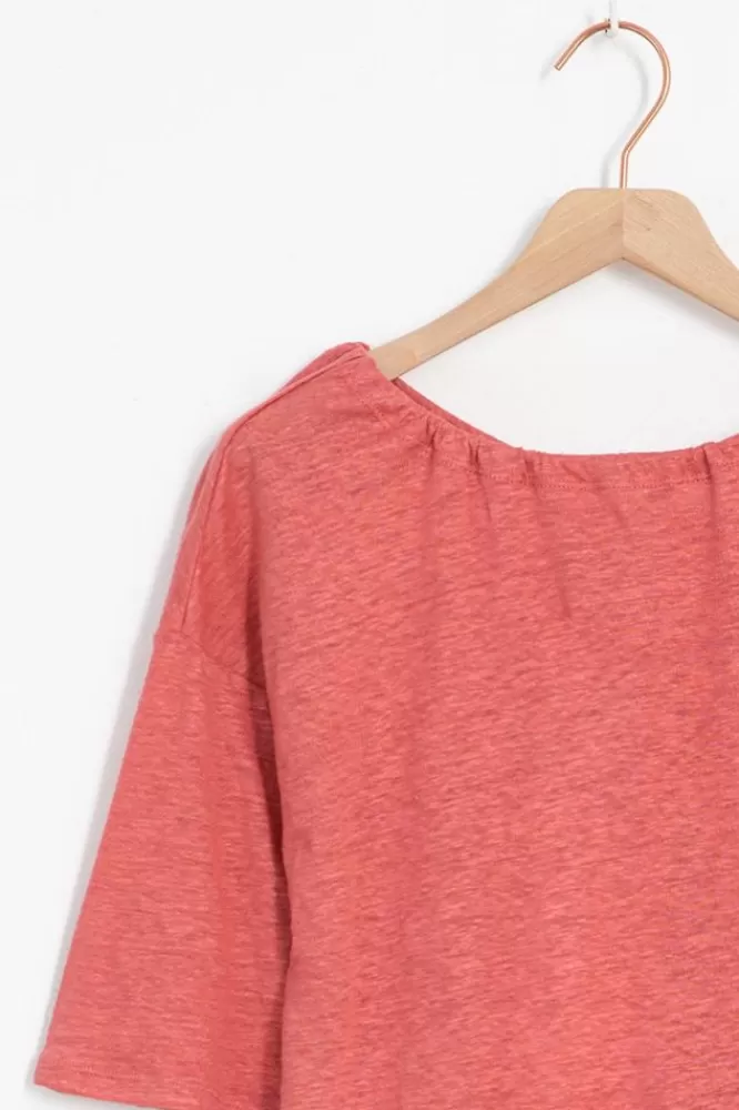 Dames T-Shirts En Tops-LinnenT-ShirtMetStrik