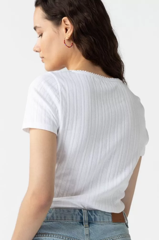 Dames T-Shirts En Tops-RibJerseyT-Shirt