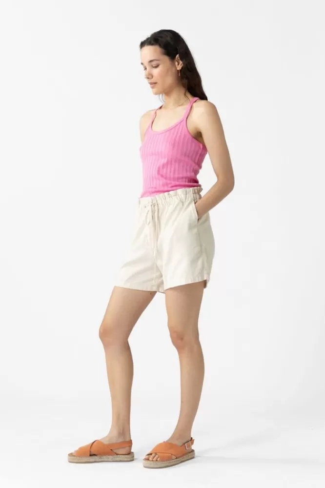 Dames T-Shirts En Tops-RibSinglet