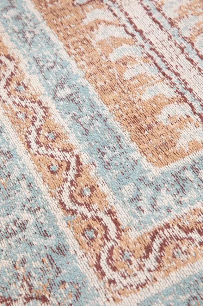 * Vloerkleden-Roestkleurig Vloerkleed Met Vintage Look