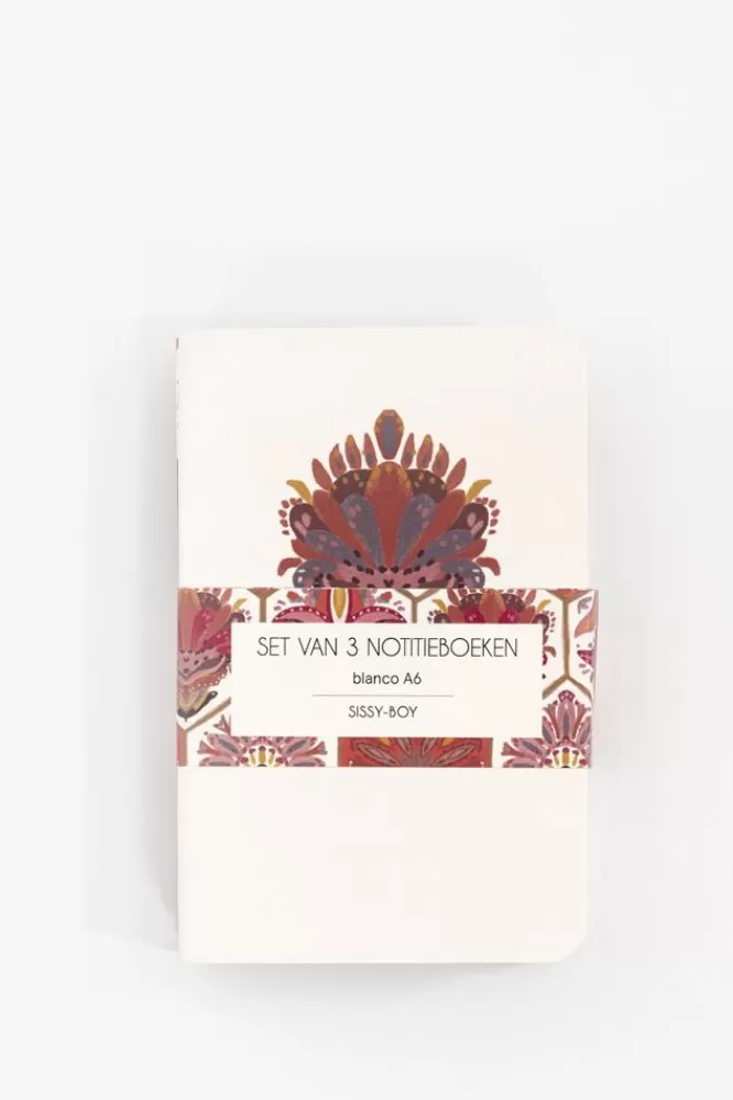 * Stationery-Set Van 3 Soft Cover Blanco Notitieboekjes Met Print A6