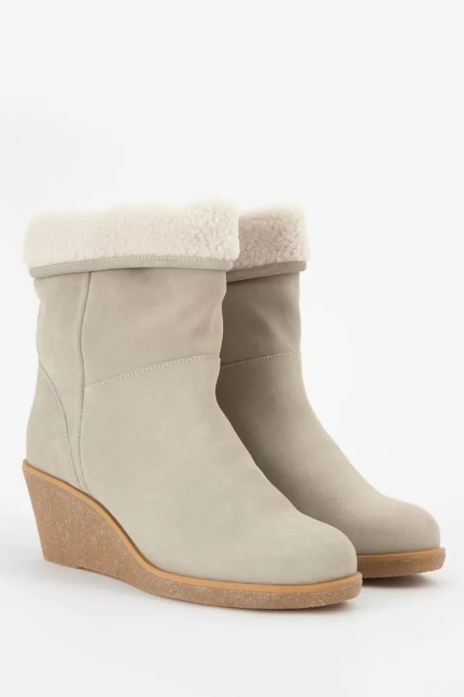 Dames Schoenen-SuedeLaarsjesMetSleehak