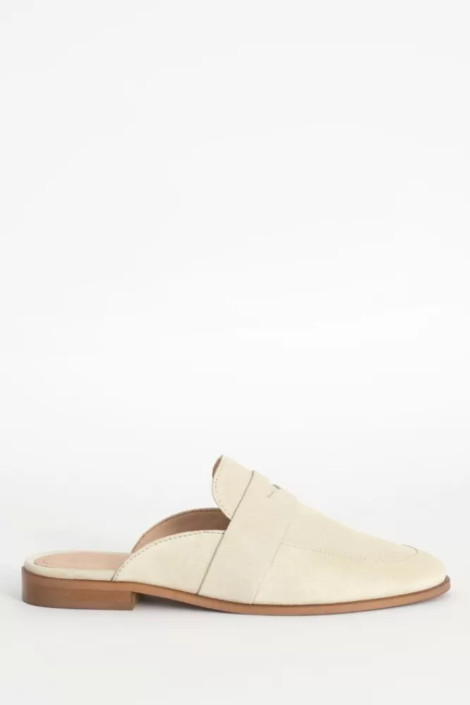 Dames Schoenen-SuedeLoafersMetOpenAchterkant