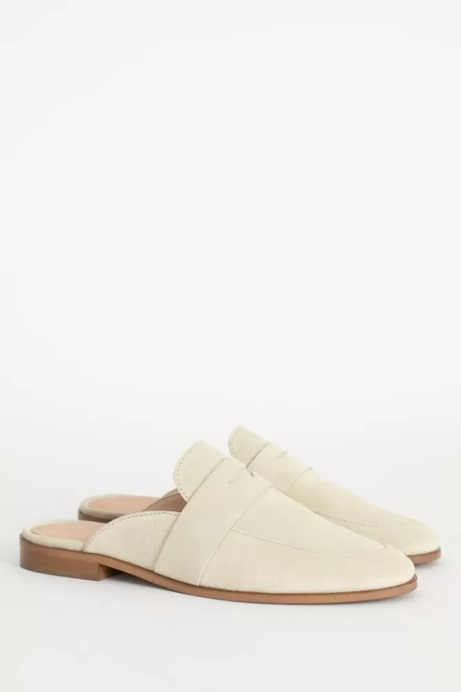 Dames Schoenen-SuedeLoafersMetOpenAchterkant