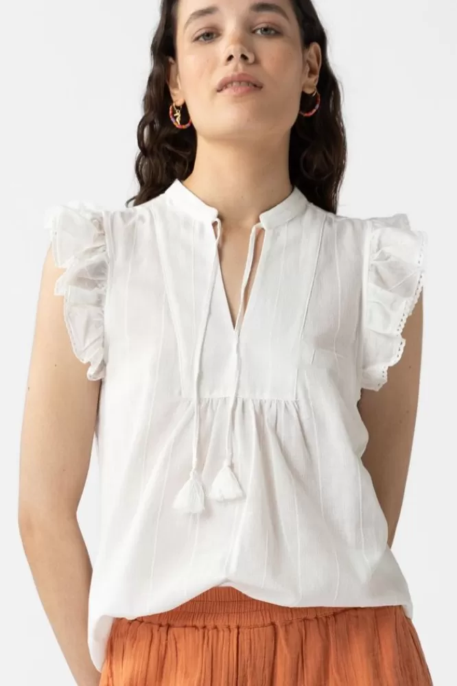 Dames T-Shirts En Tops-TeTopMetRuffes