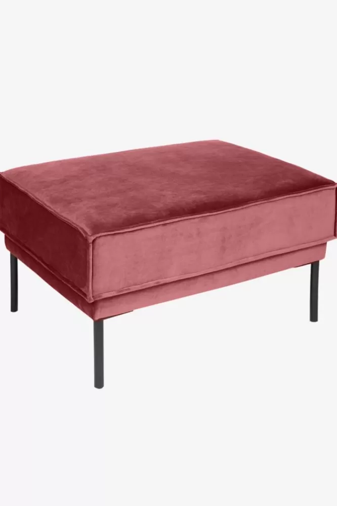 * Hockers En Poefjes-The Duchess Velvet Hocker Pink
