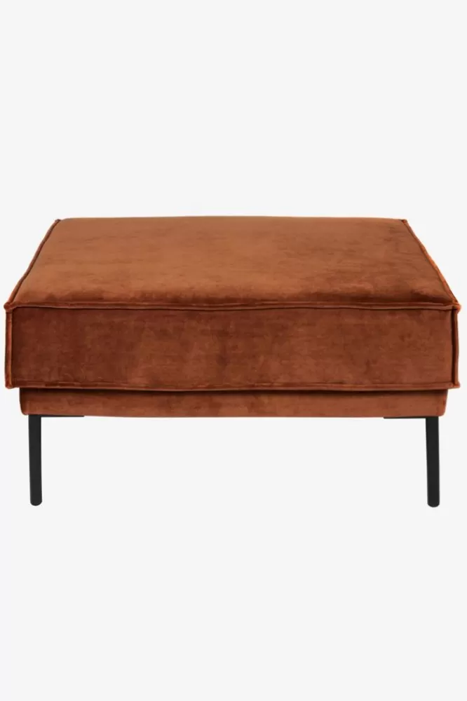 * Hockers En Poefjes-The Duchess Velvet Hocker Roest