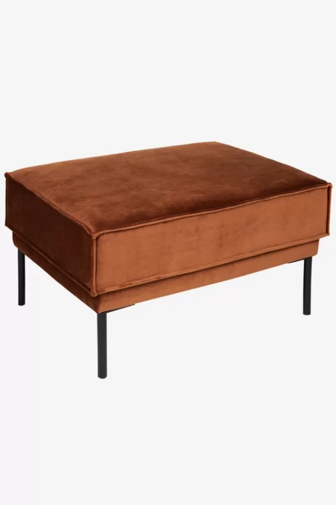 * Hockers En Poefjes-The Duchess Velvet Hocker Roest