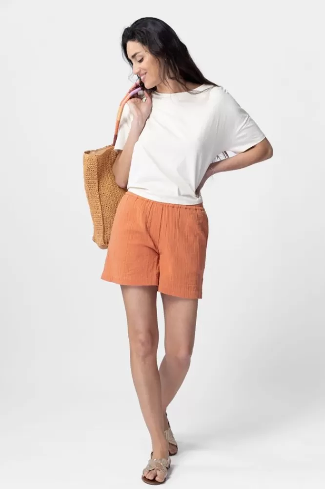 Dames T-Shirts En Tops-TopMetKnoopOpRug